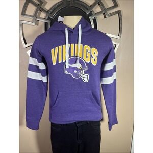 Minnesota Vikings NFL Team Apparel Purple Heathered Hoodie Mens S NFL Com